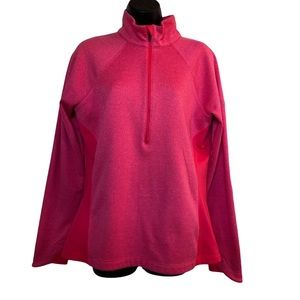 Columbia Fleece 1/2 Half Zip Fleece Pullover ~ Pink Coral ~ Size Large
